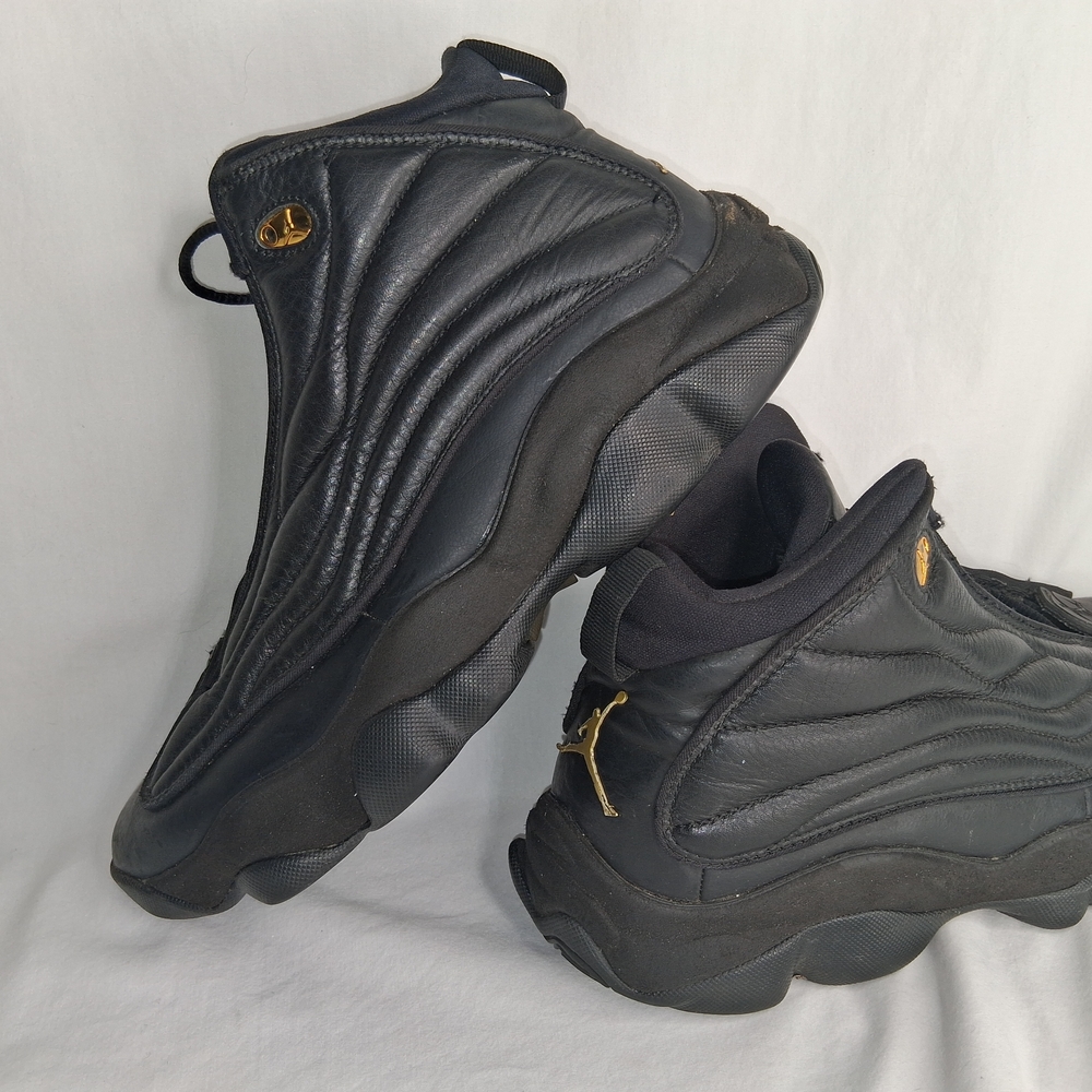 Jordan Black and Gold Men's Sneakers